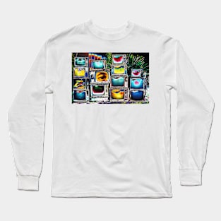 Old TV's Abstract Long Sleeve T-Shirt